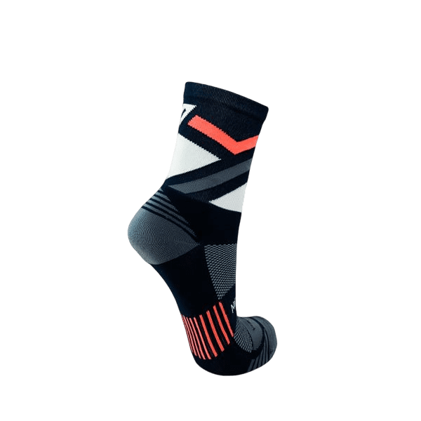 Navy & Coral Stripes Running Socks