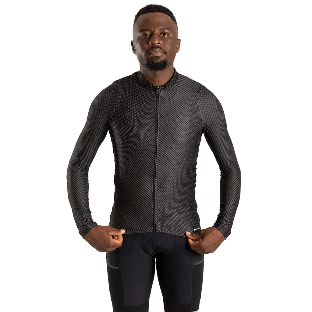 Herren Black Motion Long Sleeve Flyweight 