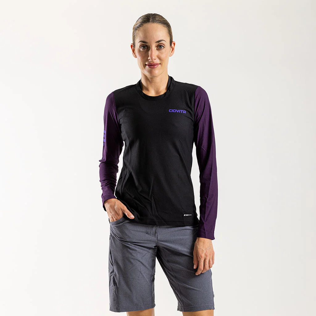 Damen AR Long Sleeve Trail Tee - Schwarz