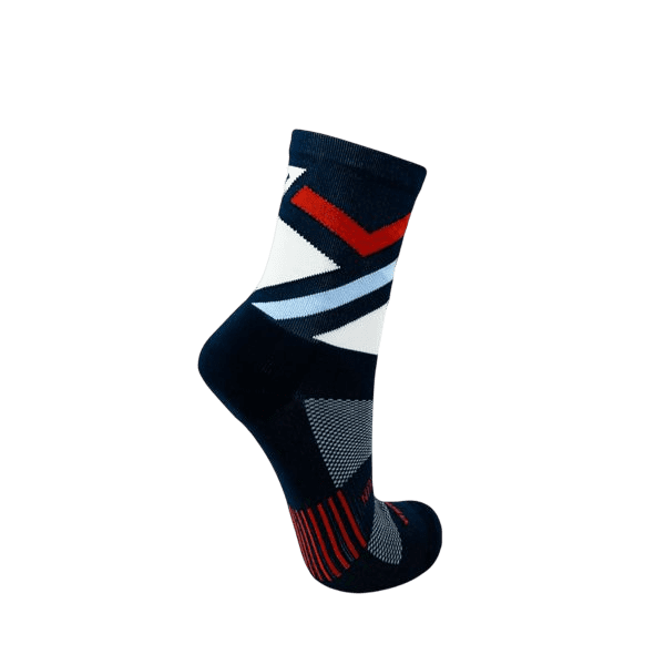 Navy & Red Stripes Running Socks