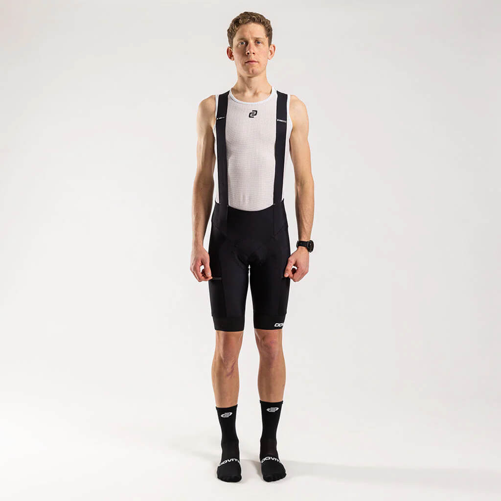 Herren Cargo Bib Shorts - Black